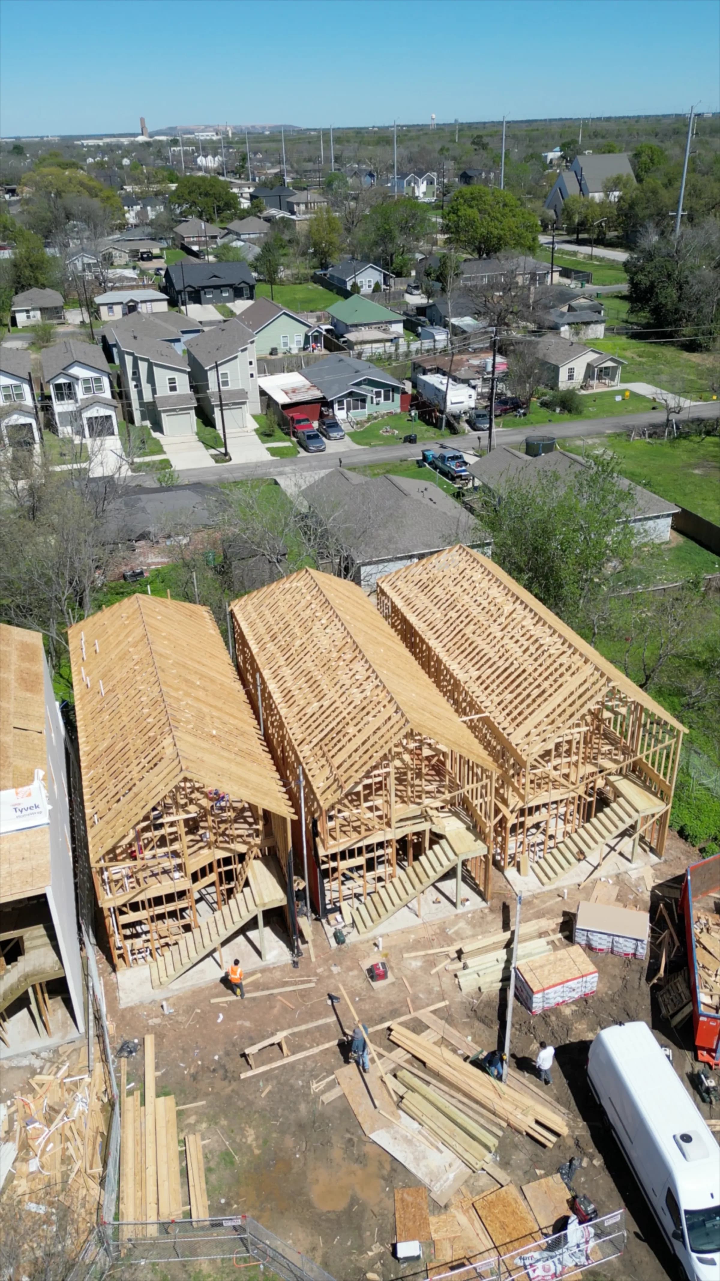 Construction progress — framing