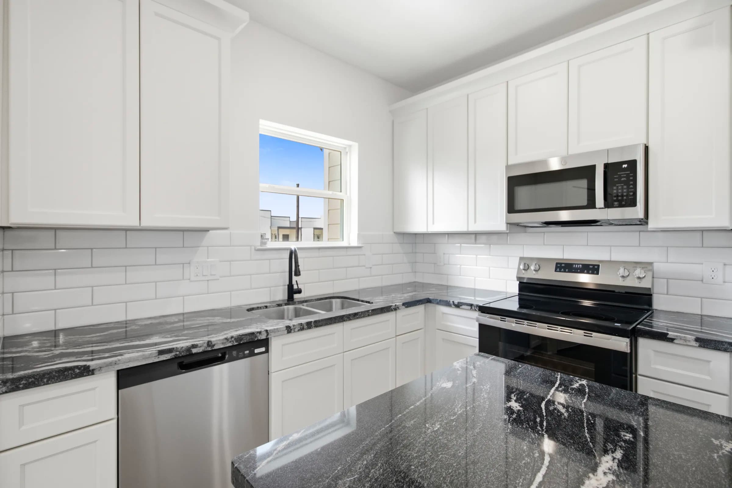 Kitchen with stainless appliances