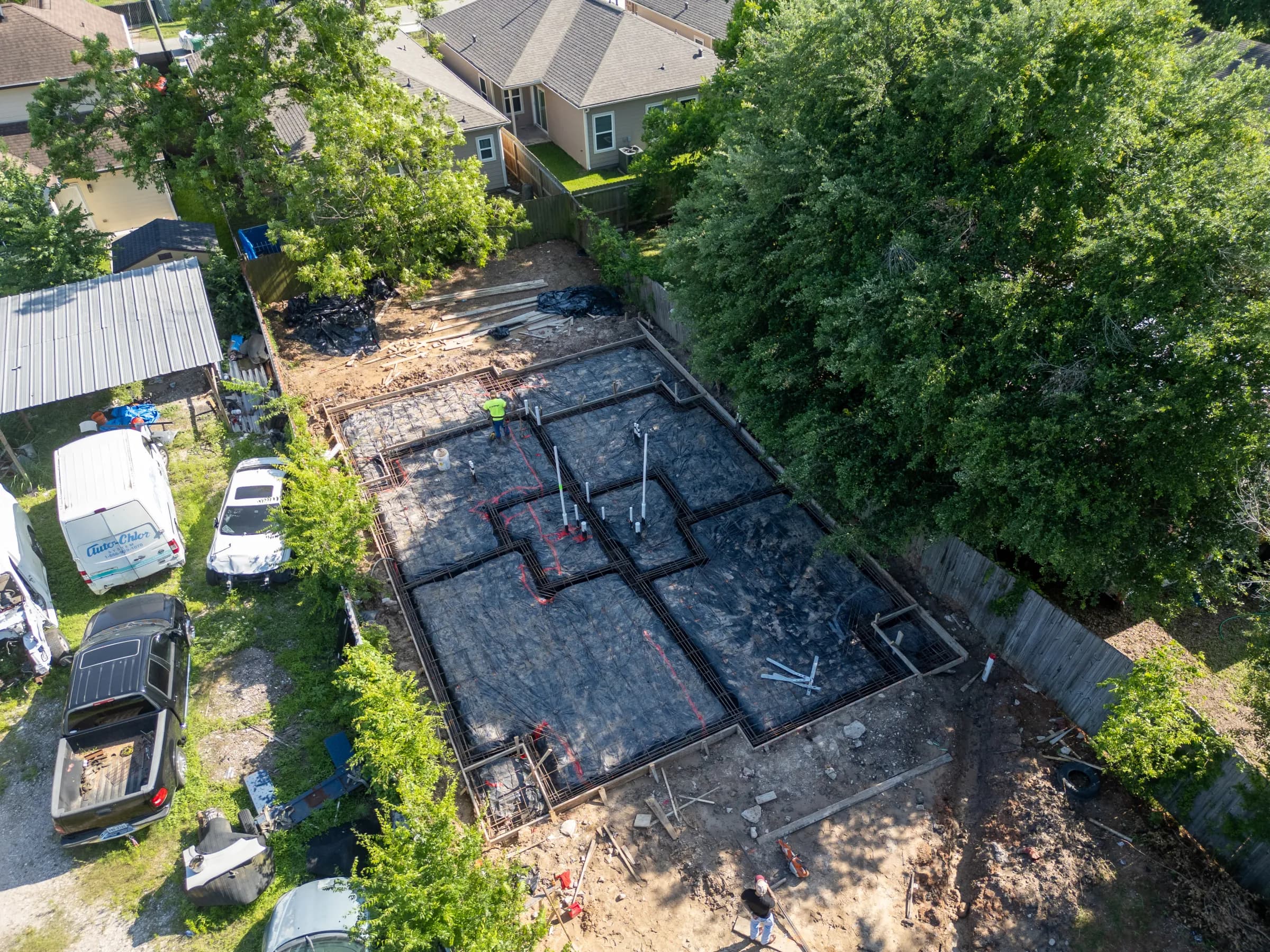 Aerial view of the site