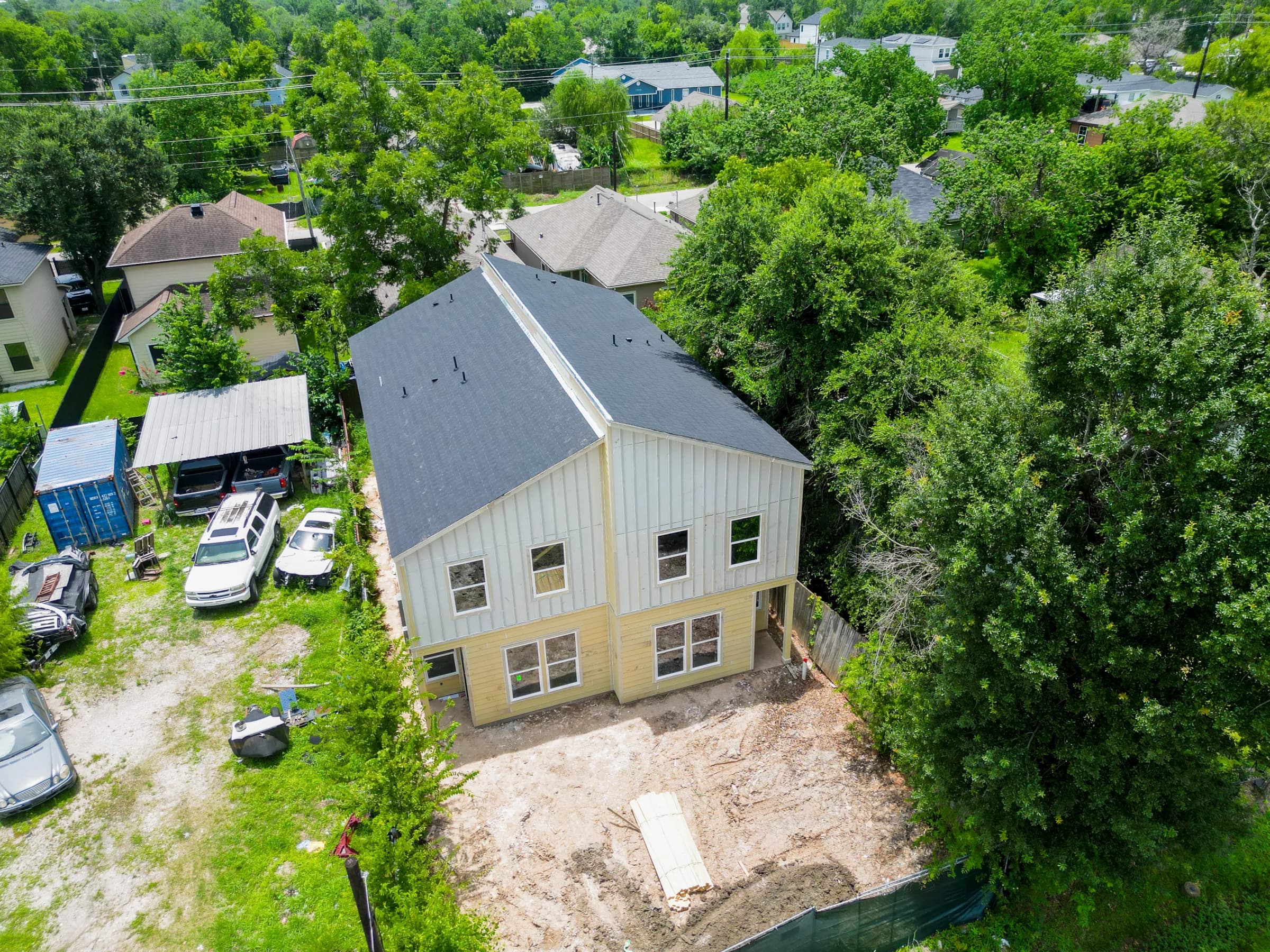 Overhead view of the foundation
