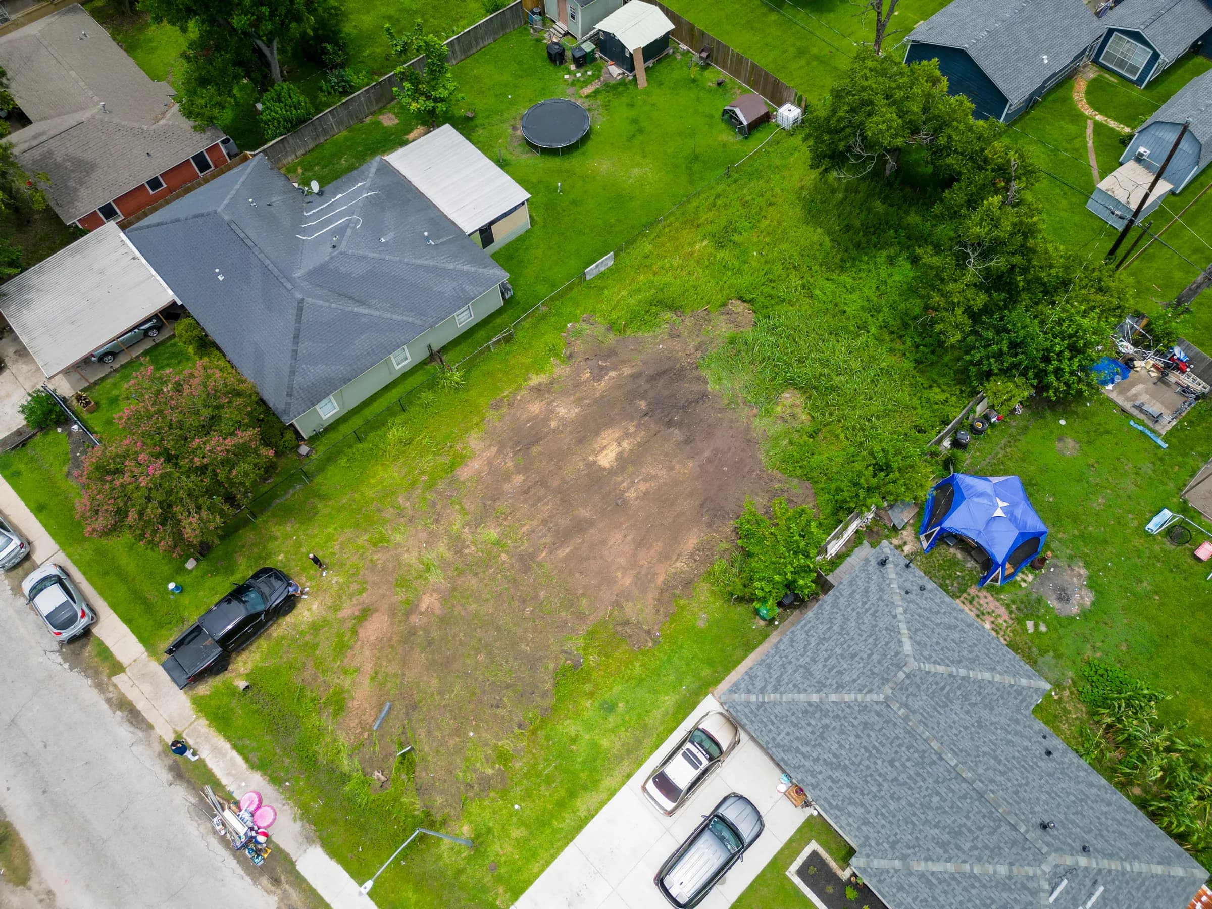 Aerial across the property