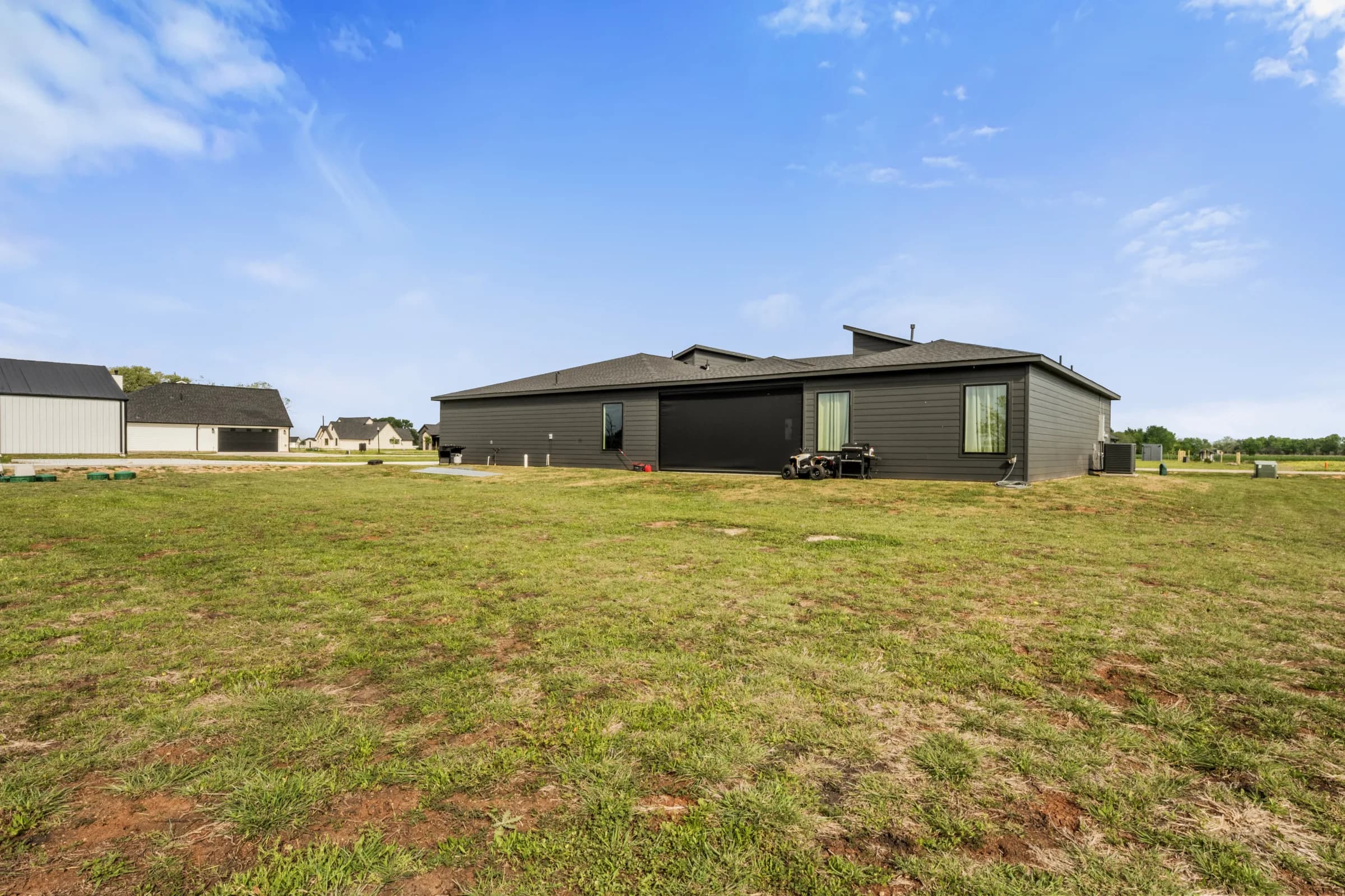 Rear view across the lot