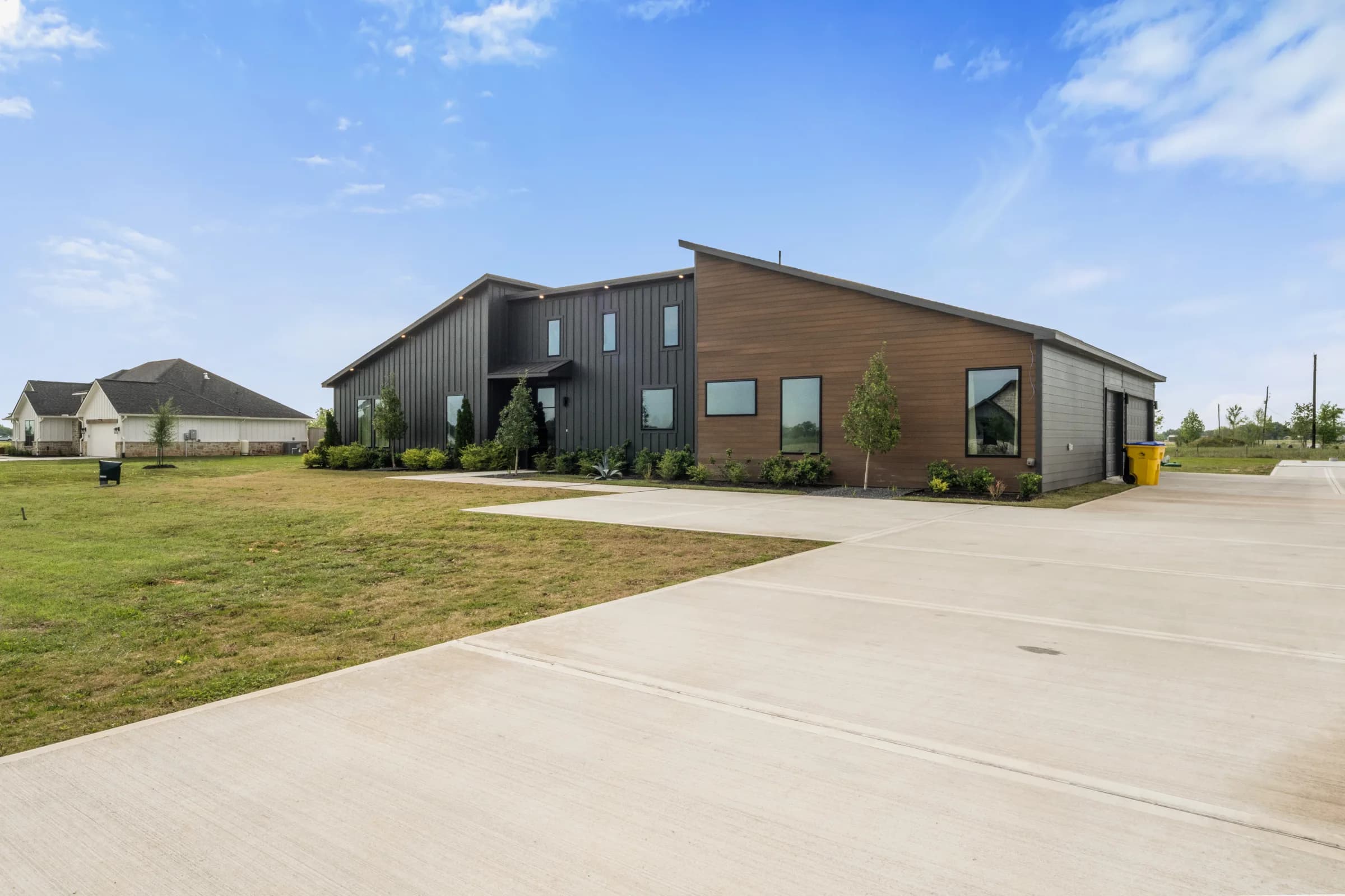 Side elevation and garage