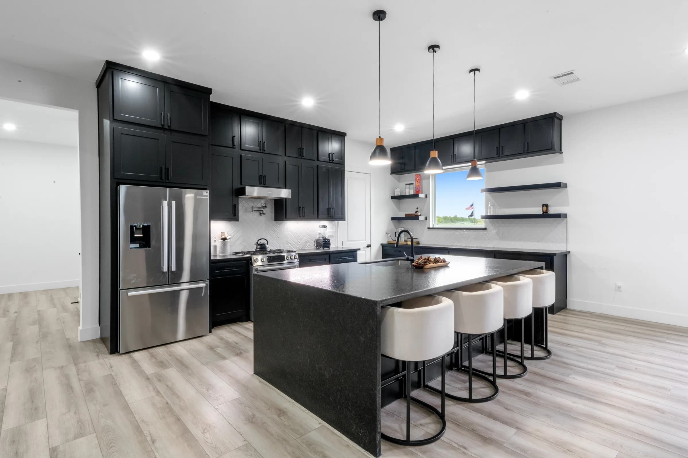 Kitchen with stainless appliances